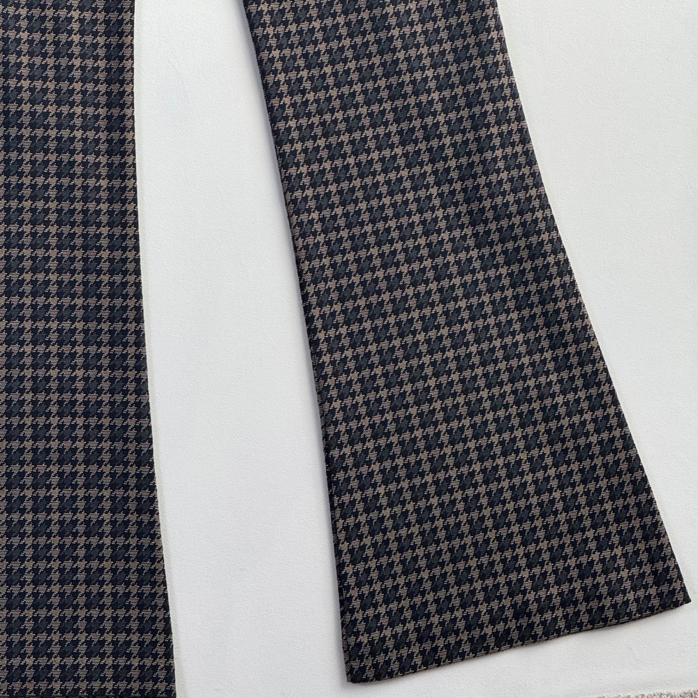 Avenue Montaigne Bellini Starling Houndstooth Flare Pants Brown Black Size 10 - Picture 10 of 14